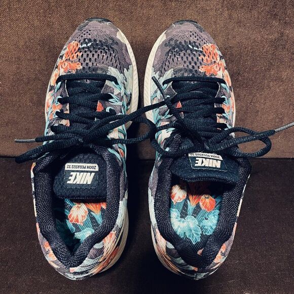 RARE Nike Pegasus 32 Photosynthesis Obsidian Teal Floral women's 8 US 39 EUR - Picture 7 of 8